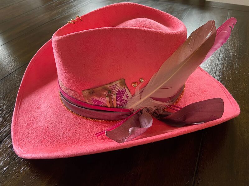 Barbie Bright pink suede cowboy hat by YeeHaTx